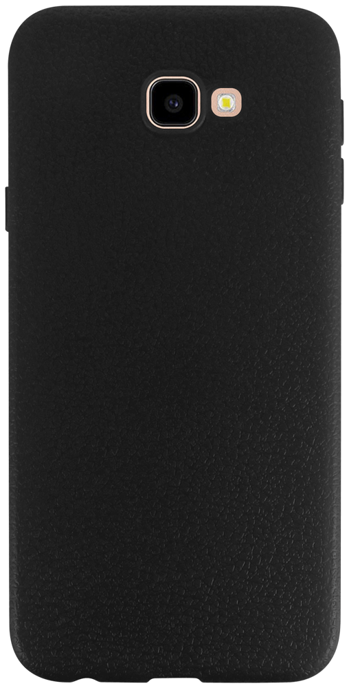 Samsung Galaxy J4 Plus (J415F) szilikon tok bőrhatású fekete