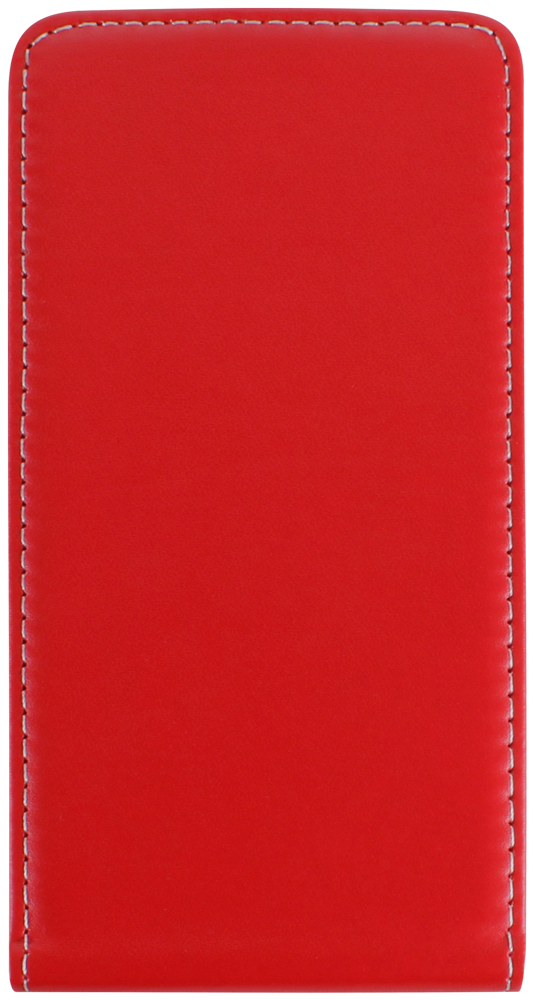 Apple iPhone X lenyíló flipes bőrtok piros