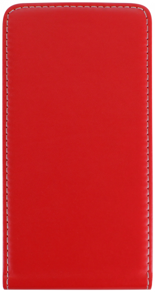 Apple iPhone X lenyíló flipes bőrtok piros