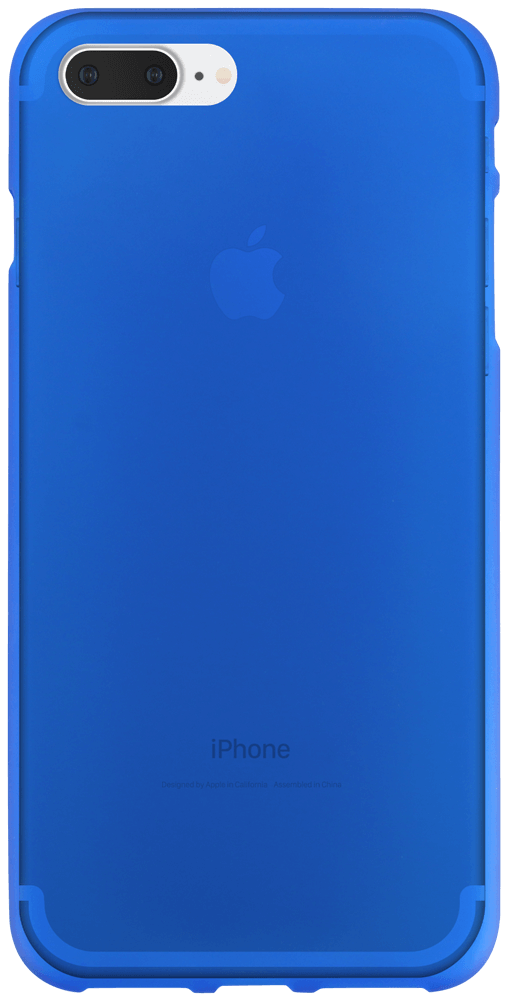 Apple iPhone 7 Plus szilikon tok matt-fényes keret kék
