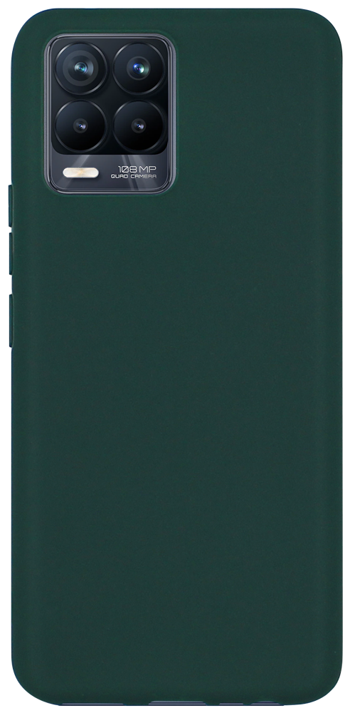 Realme 8 Pro szilikon tok matt sötétzöld