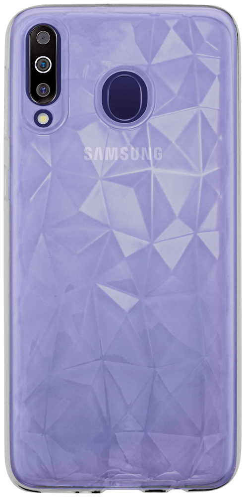 Samsung Galaxy M30 (SM-M305) szilikon tok 3D gyémántmintás átlátszó