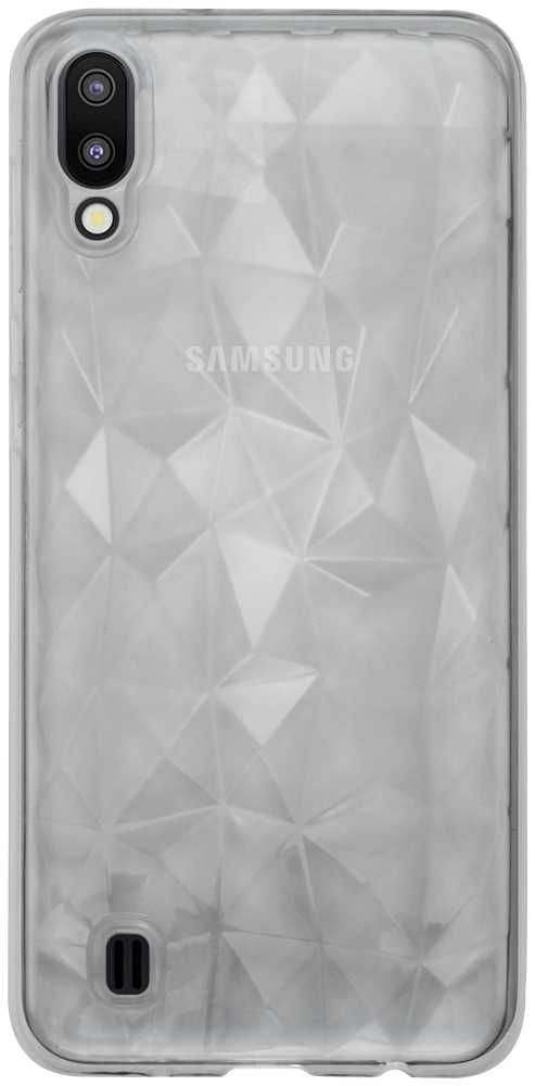 Samsung Galaxy M10 (SM-M105) szilikon tok 3D gyémántmintás átlátszó