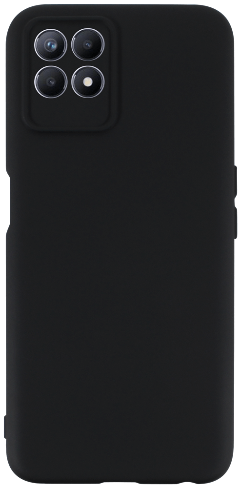 Realme 8i szilikon tok kameravédővel matt fekete