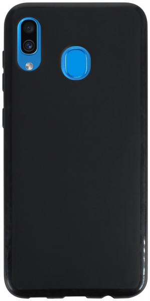 Samsung Galaxy A20 (SM-205) szilikon tok matt-fényes keret fekete