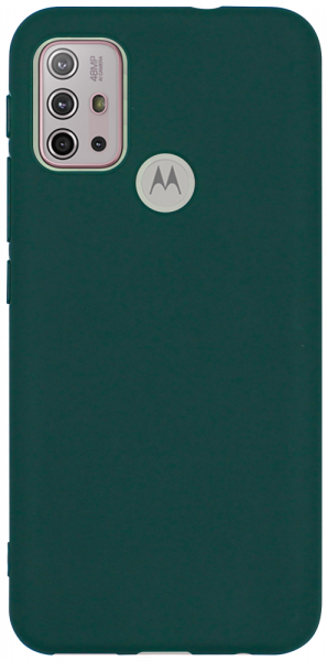 Motorola Moto G10 szilikon tok matt sötétzöld