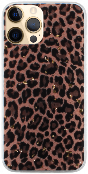 Apple iPhone 12 Pro kemény hátlap Gold Glam Leopard