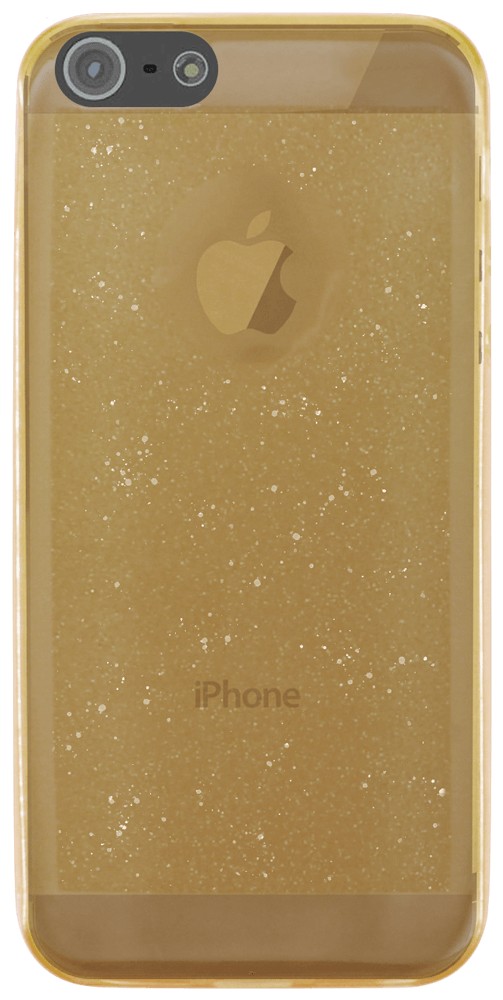 Apple iPhone 5 szilikon tok csillogó arany