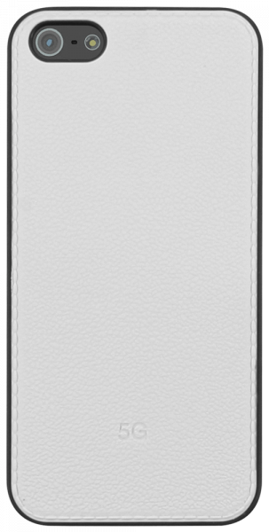 Apple iPhone 5 kemény hátlap gyári 5G szilikon keret fehér