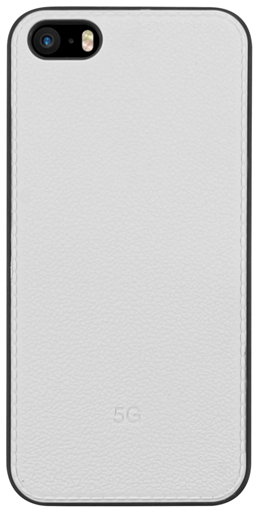 Apple iPhone SE (2016) kemény hátlap gyári 5G szilikon keret fehér