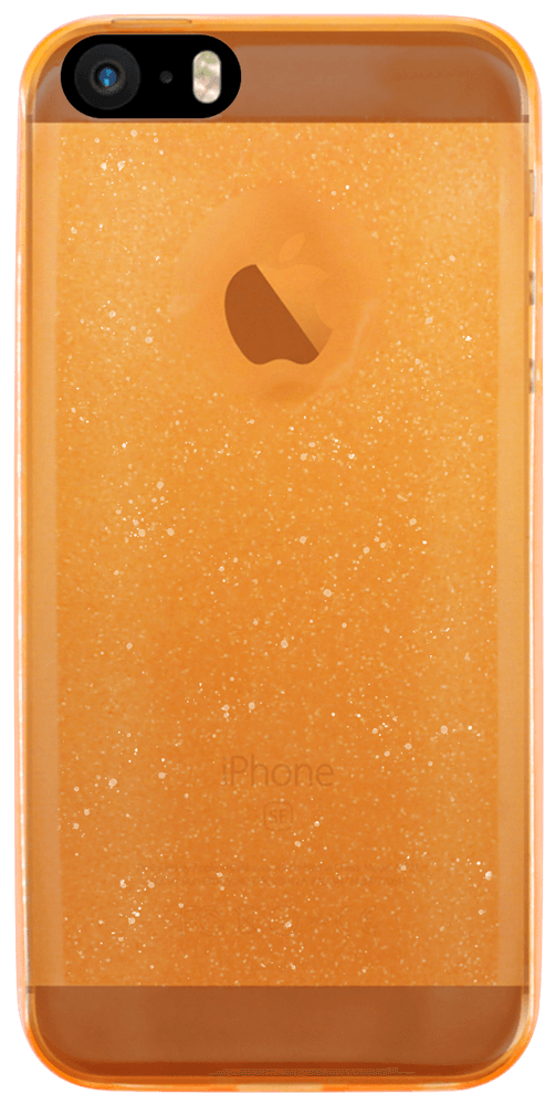 Apple iPhone 5S szilikon tok csillogó narancssárga