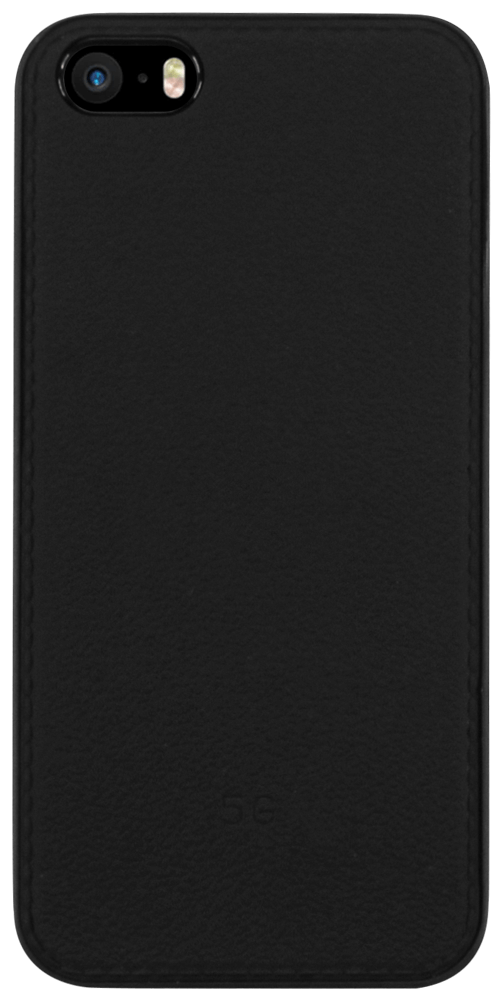 Apple iPhone SE (2016) kemény hátlap bőrhatású fekete
