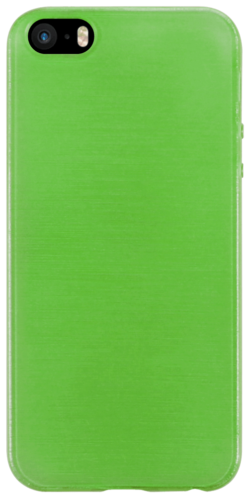 Apple iPhone 5S szilikon tok szálcsiszolt mintás zöld