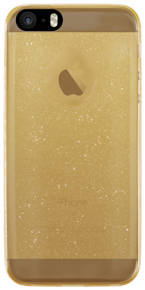 Apple iPhone 5S szilikon tok csillogó arany