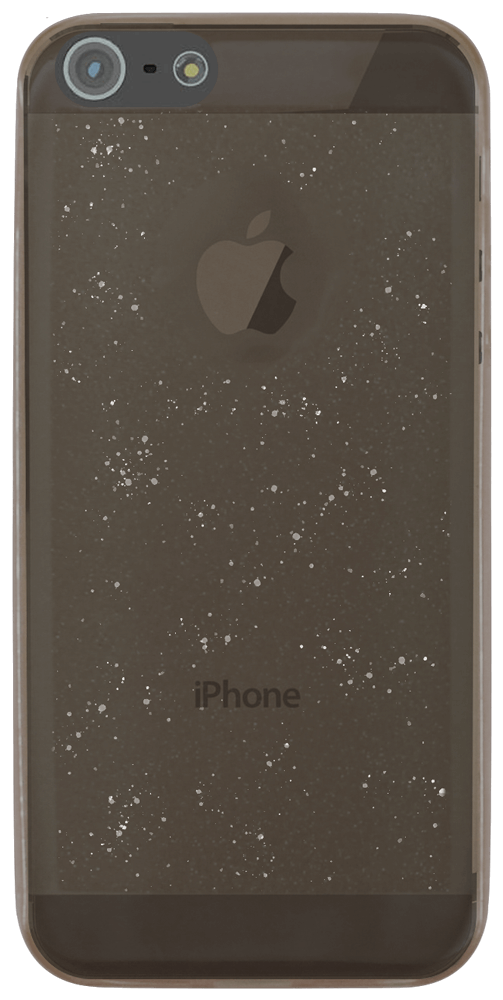 Apple iPhone 5 szilikon tok csillogó szürke