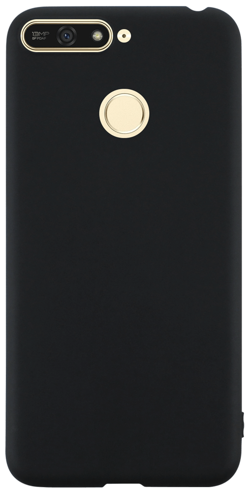 Huawei Y6 Prime 2018 szilikon tok matt fekete