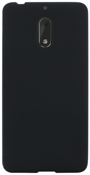 Nokia 6 szilikon tok matt-fényes keret fekete