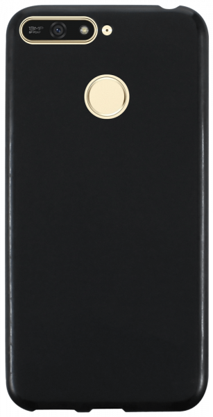 Huawei Y6 Prime 2018 szilikon tok matt-fényes keret fekete