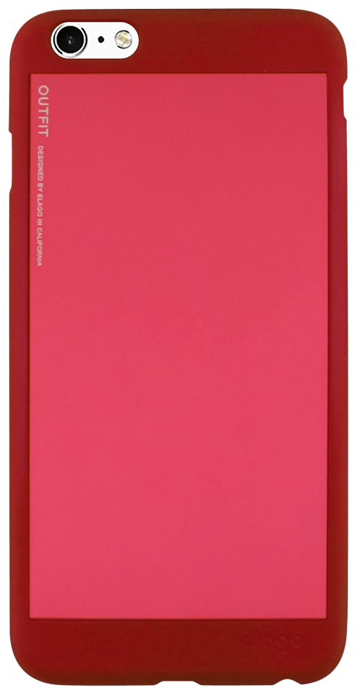 Apple iPhone 6S Plus kemény hátlap fém hátlappal piros