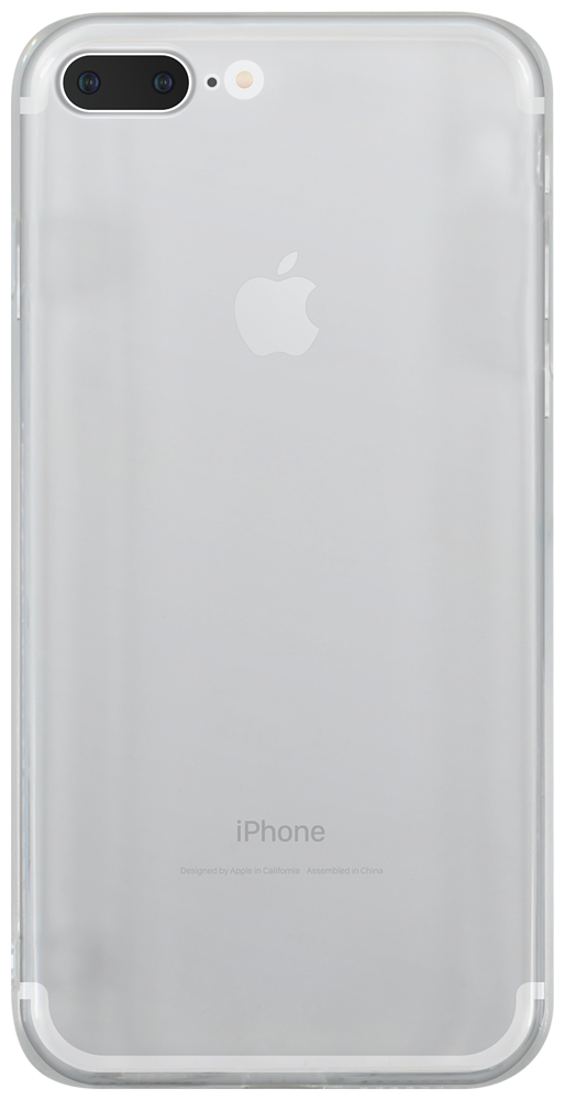 Apple iPhone 8 Plus kemény hátlap szilikon keret átlátszó