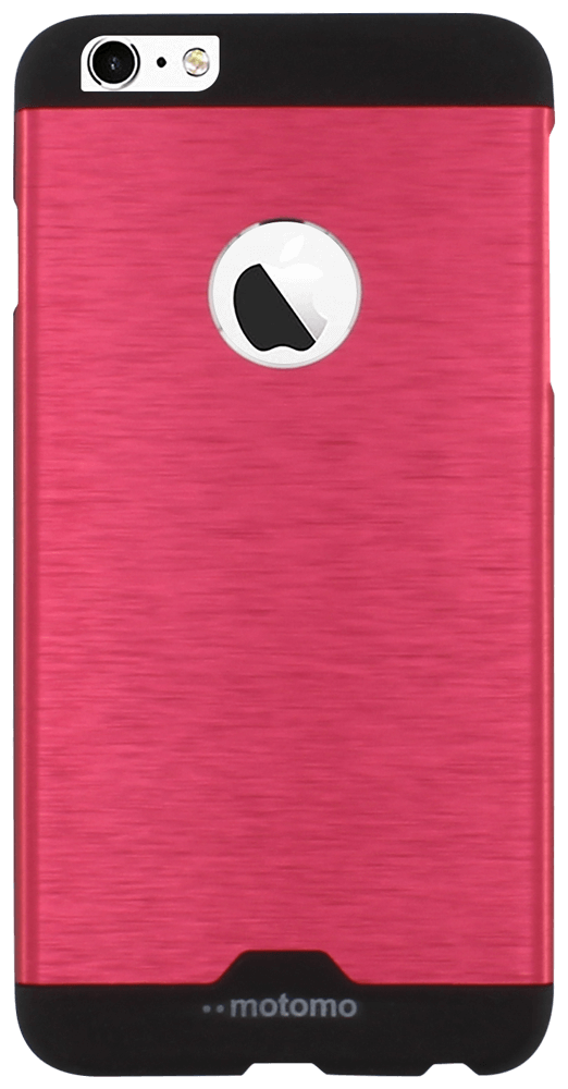 Apple iPhone 6 Plus kemény hátlap logó kihagyós alul-felül fekete sáv piros