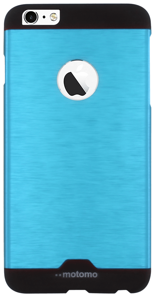Apple iPhone 6 Plus kemény hátlap logó kihagyós alul-felül fekete sáv kék