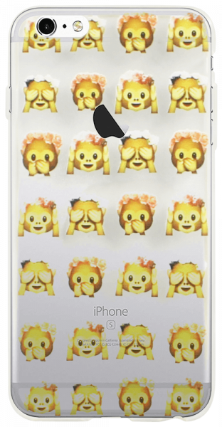 Apple iPhone 6S Plus kemény hátlap emoji mintás átlátszó