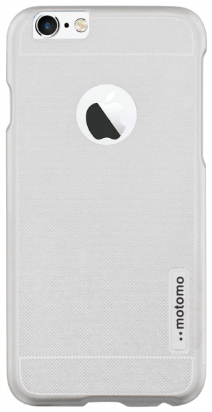 Apple iPhone 6S kemény hátlap gyári MOTOMO logó kihagyós szilikon betét szürke