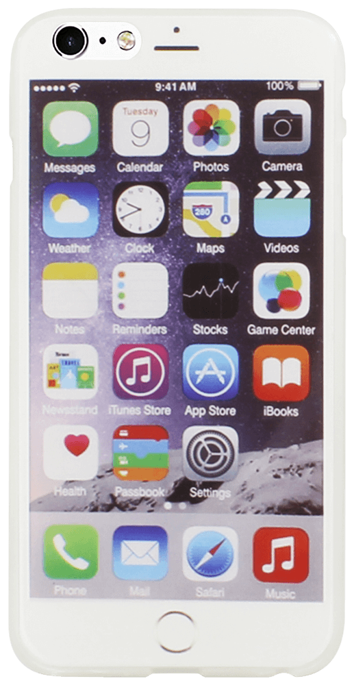 Apple iPhone 6S Plus kemény hátlap szilikon kerettel fehér