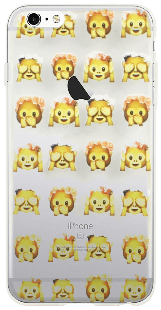 Apple iPhone 6 Plus kemény hátlap emoji mintás átlátszó