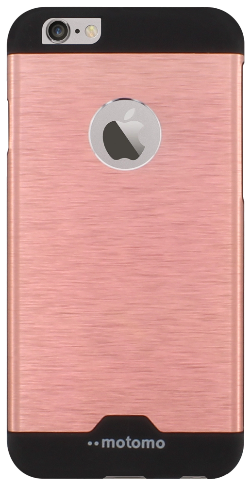 Apple iPhone 6 kemény hátlap gyári MOTOMO logó kihagyós fém hátlappal rózsaszín