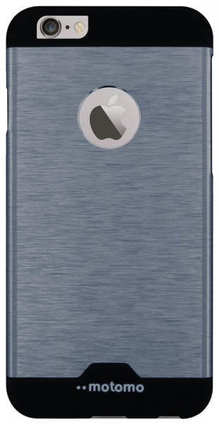 Apple iPhone 6 kemény hátlap gyári MOTOMO logó kihagyós fém hátlappal szürkés kék