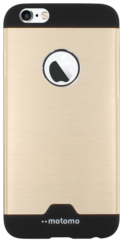Apple iPhone 6S kemény hátlap gyári MOTOMO logó kihagyós fém hátlappal arany