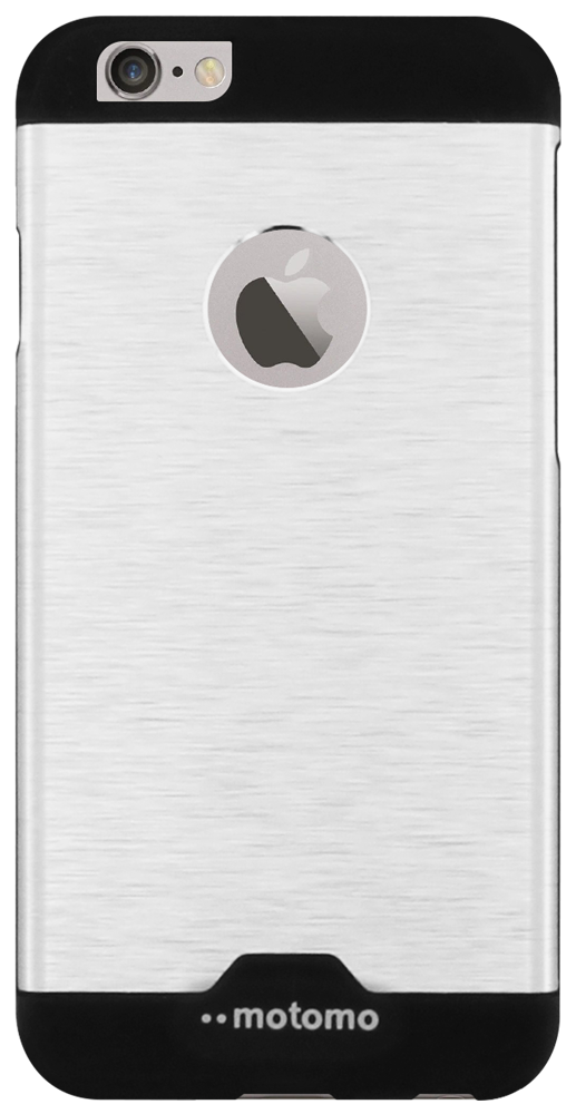 Apple iPhone 6S kemény hátlap gyári MOTOMO logó kihagyós fém hátlappal ezüst