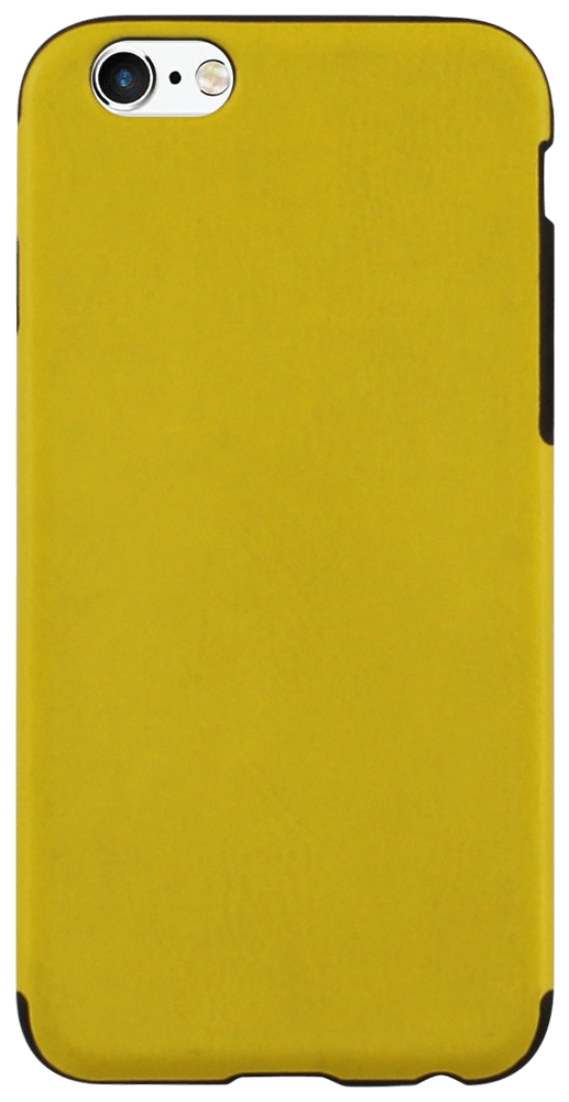 Apple iPhone 6 szilikon tok bőrhatású sárga