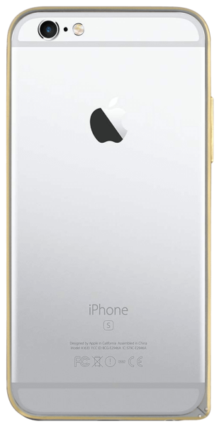 Apple iPhone 6S bumper arany csíkkal ezüst