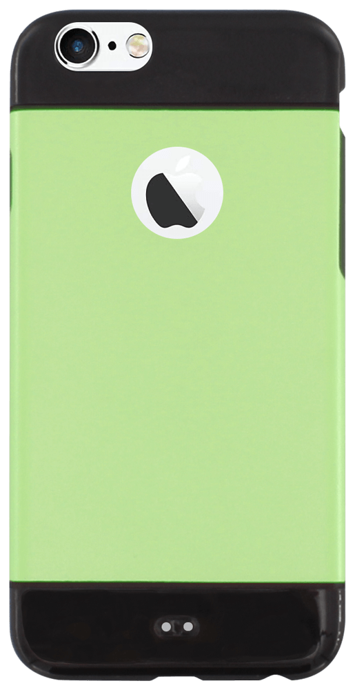 Apple iPhone 6 szilikon tok logó kihagyós zöld