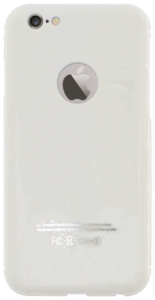 Apple iPhone 6S kemény hátlap logó kihagyós fém keret fehér