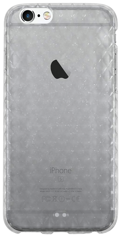Apple iPhone 6 szilikon tok rombusz mintás átlátszó