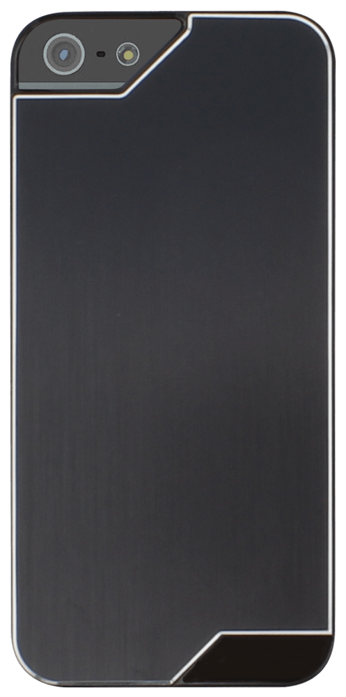 Apple iPhone 5 kemény hátlap fém hátlappal fekete