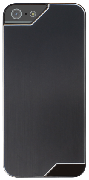 Apple iPhone 5 kemény hátlap fém hátlappal fekete