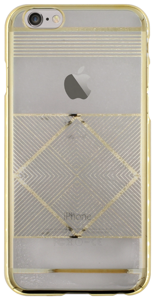 Apple iPhone 6 kemény hátlap arany mintás víztiszta
