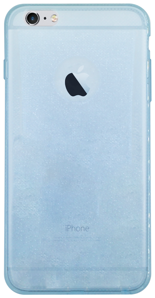Apple iPhone 6S Plus szilikon tok logónál átlátszó kék