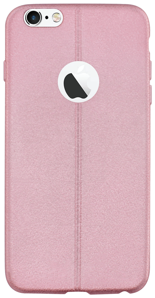 Apple iPhone 6S Plus szilikon tok logó kihagyós rózsaszín