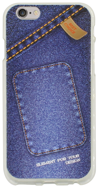 Apple iPhone 6 szilikon tok farmer mintás kék
