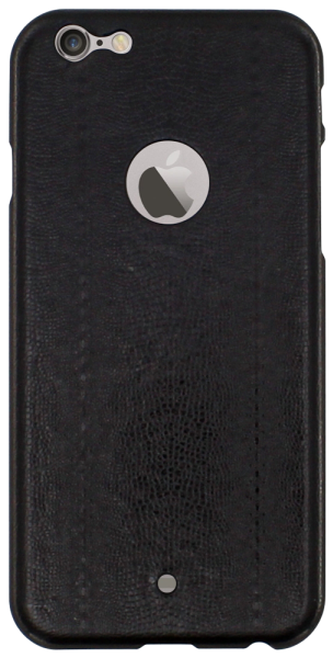 Apple iPhone 6S kemény hátlap logó kihagyós kígyóbőr hatás fekete