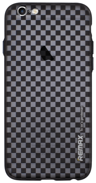 Apple iPhone 6S kemény hátlap gyári REMAX sakktábla minta átlátszó/fekete