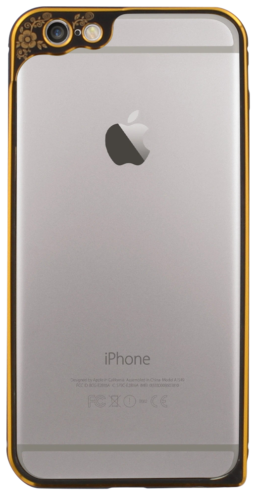 Apple iPhone 6 bumper kameravédővel fekete/arany