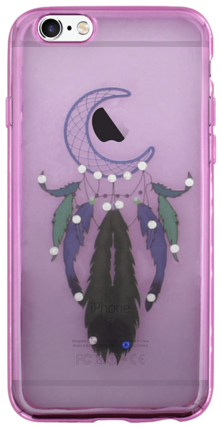 Apple iPhone 6S szilikon tok fémhatású keret átlátszó rózsaszín