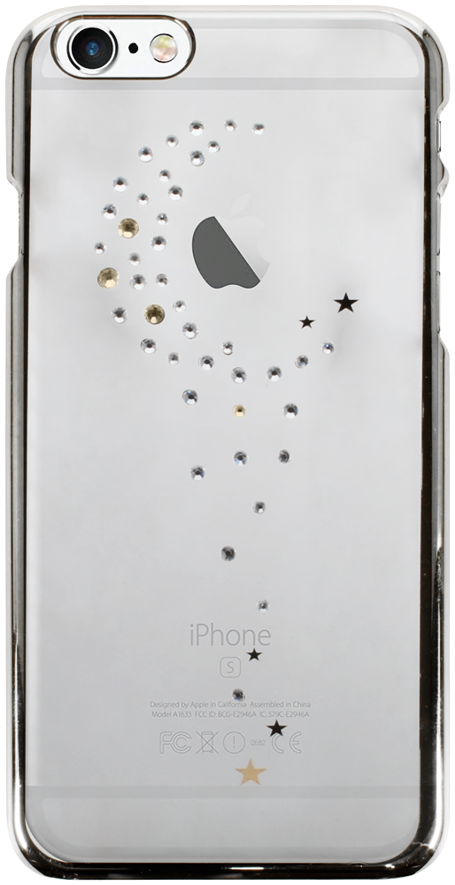 Apple iPhone 6S kemény hátlap ezüst színű kerettel átlátszó